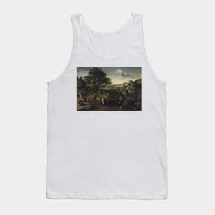 Landscape with a Rural Festival by Lucas van Valckenborch Tank Top